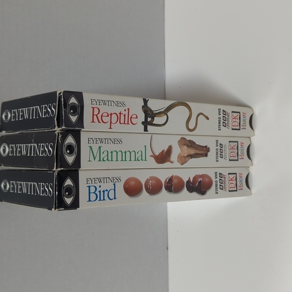 Eyewitness Vintage Set of 3 VHS Tapes - Mammal, Reptile & Birds - Picture 7 of 7